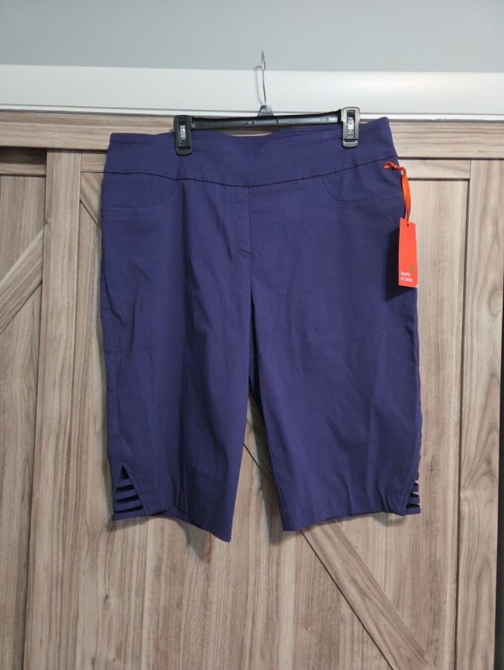 Hearts Of Palm Navy Blue Women’s Plus Stretch Capri Pants